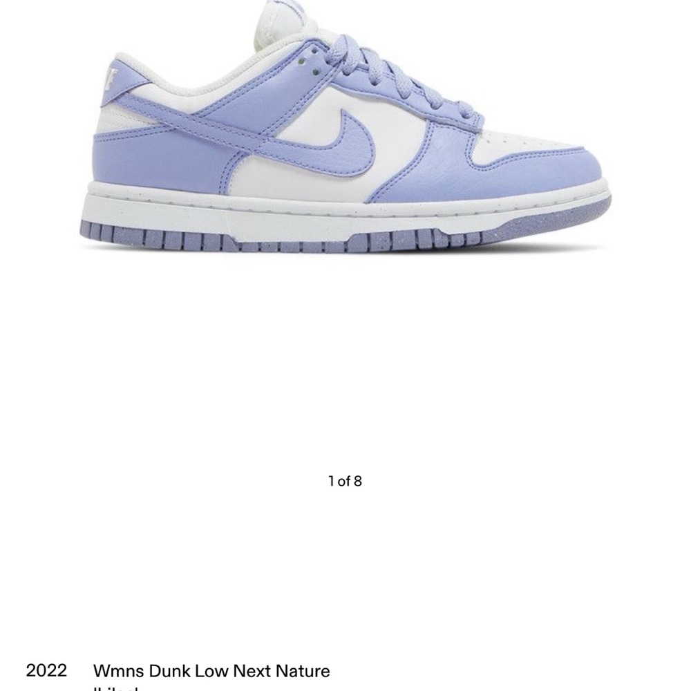 Nike Women's Dunk Low Light Purple and White Sneakers